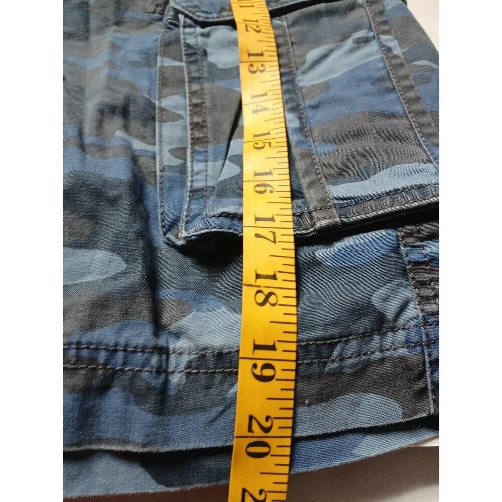 Gap Kids Boys Camo Cargo Shorts Size 16 Husky Blue Camouflage Utility Shorts